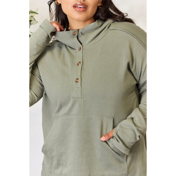 Culture Code Half Button Hoodie - Picture 6 of 14